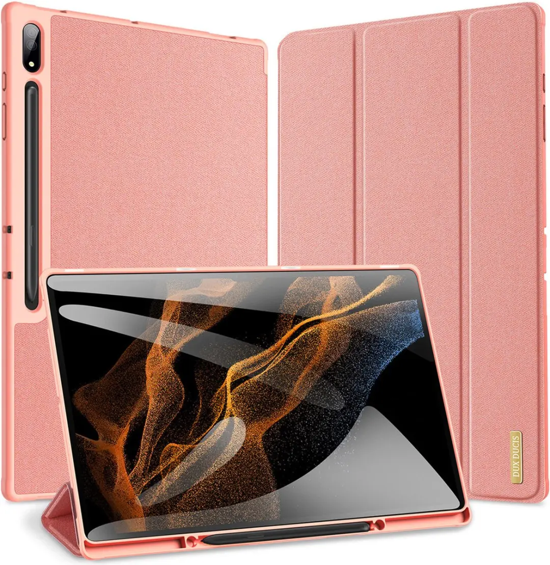 Dux Ducis Domo Book Case SH00064929 - Tablethoes Samsung Galaxy Tab S9 Ultra - Roze