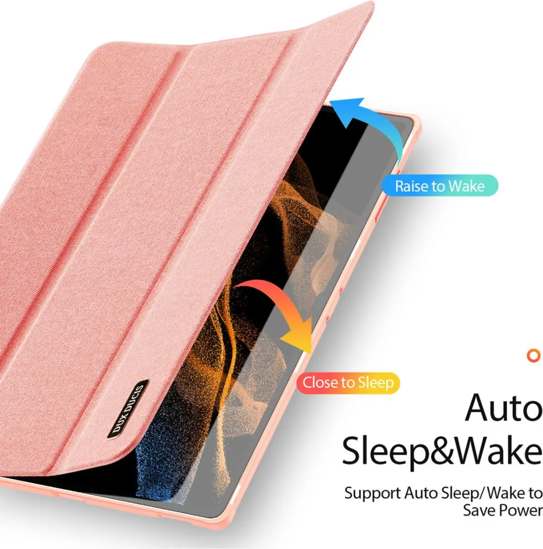 Dux Ducis Domo Book Case SH00064929 - Tablethoes Samsung Galaxy Tab S9 Ultra - Roze