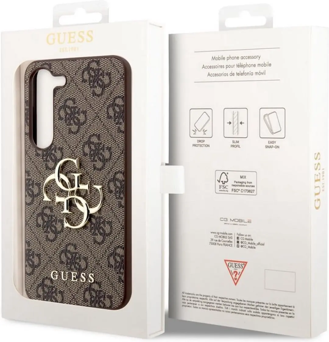 GUESS 4G Metal Logo Hoesje - Samsung Galaxy S23 - Bruin - afbeelding 6 van 6