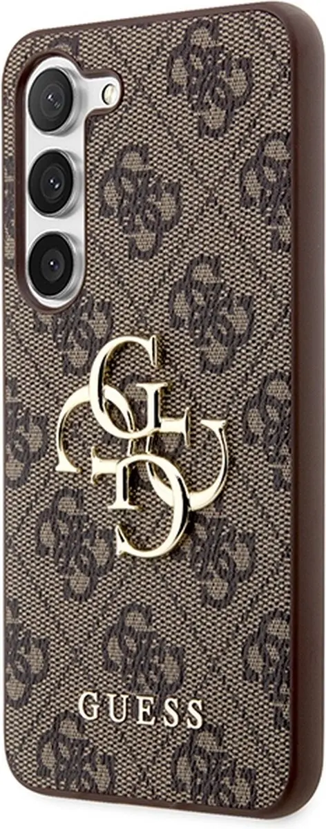 GUESS 4G Metal Logo Hoesje - Samsung Galaxy S23 - Bruin