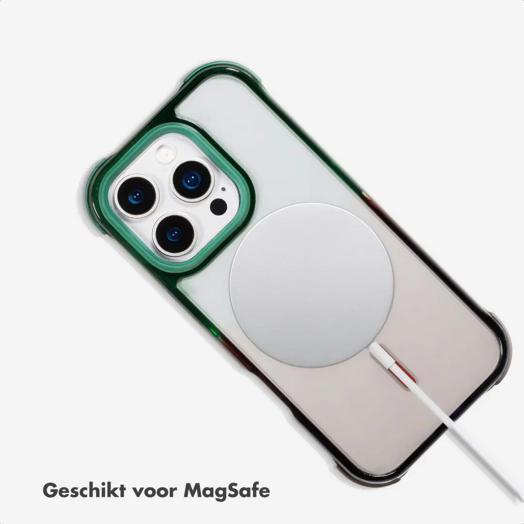Selencia iPhone 16 Pro Gradient Hoesje - Groen/Bruin