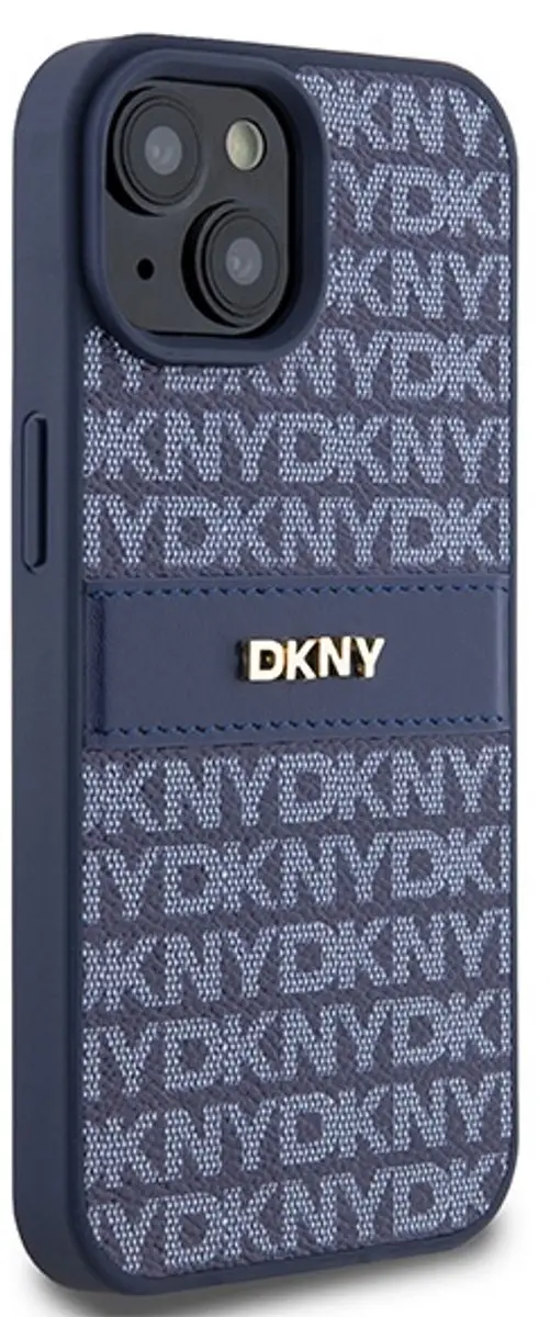 DKNY Textured Tonal Stripe Back Case - iPhone 15 - Blauw DKHCP15SPRTHSLB