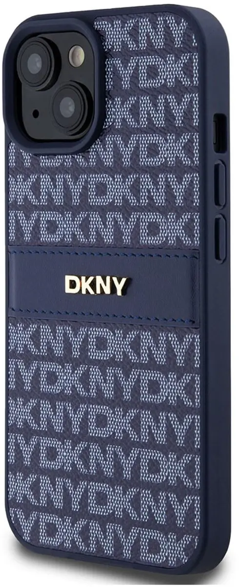 DKNY Textured Tonal Stripe Back Case - iPhone 15 - Blauw DKHCP15SPRTHSLB - afbeelding 6 van 6