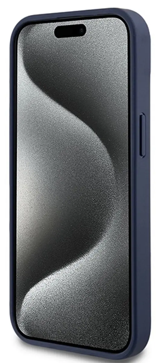 DKNY Textured Tonal Stripe Back Case - iPhone 15 - Blauw DKHCP15SPRTHSLB