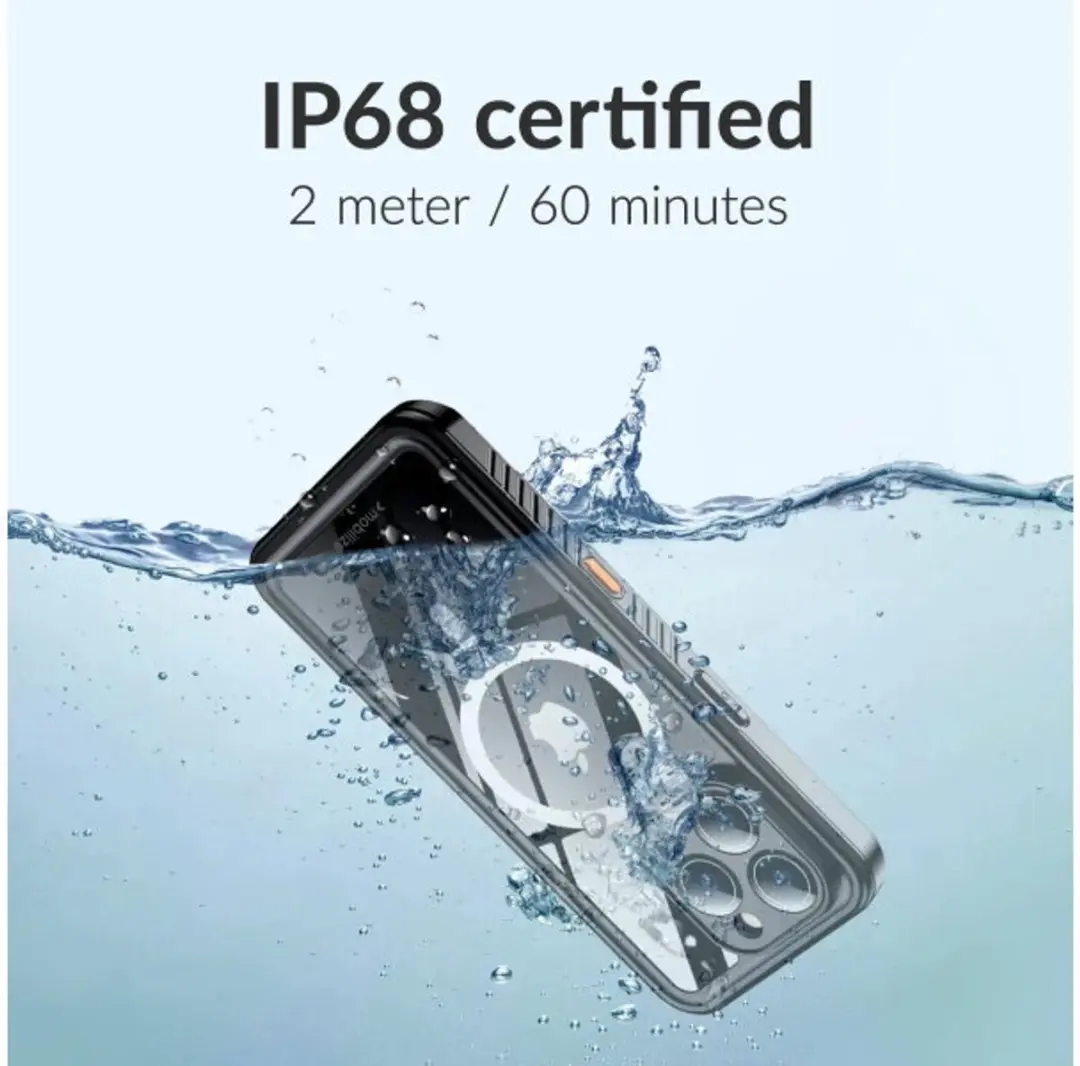 Mobilize MagSafe Waterproof Hoes iPhone 17 Pro/18 Pro - Zwart
