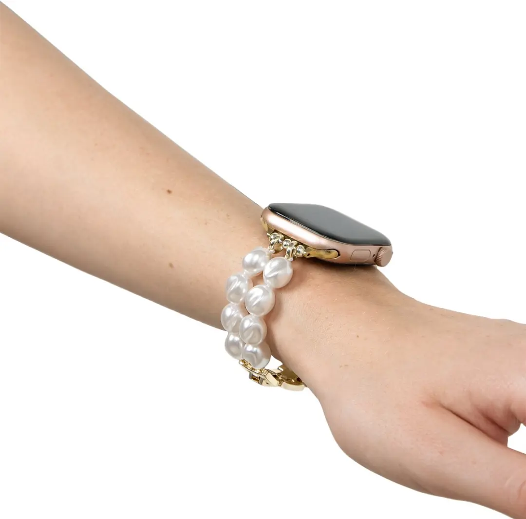 iDeal of Sweden Beaded Watch Band Apple Watch - 38/40/41/42mm - Classy White Pearl
