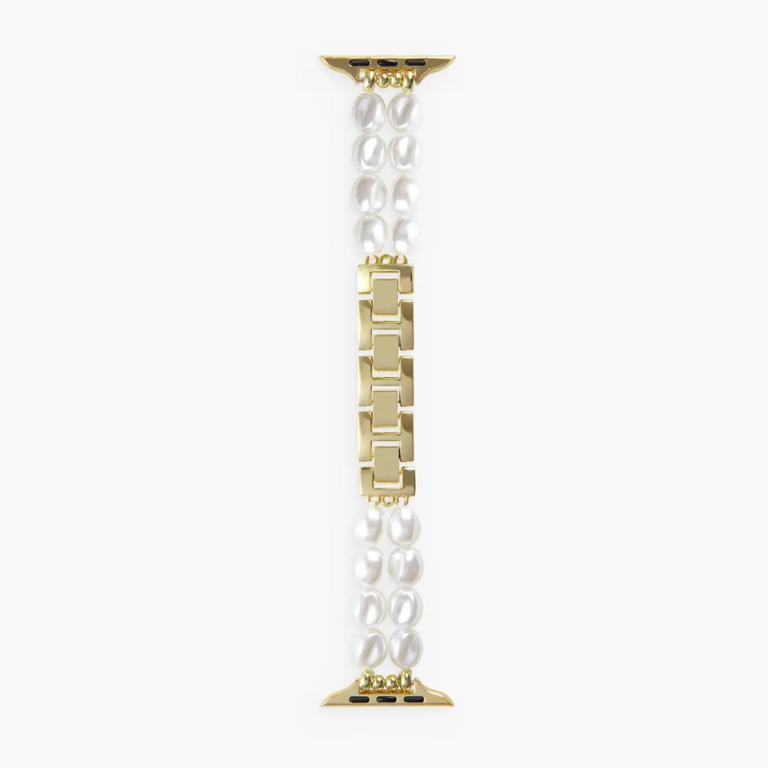 iDeal of Sweden Beaded Watch Band Apple Watch - 38/40/41/42mm - Classy White Pearl