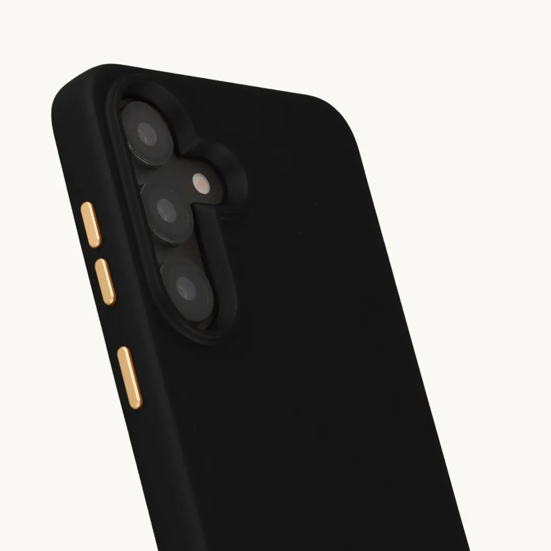 Selencia Hoesje Rivièra Velvet Black - MagSafe Galaxy A35/A55