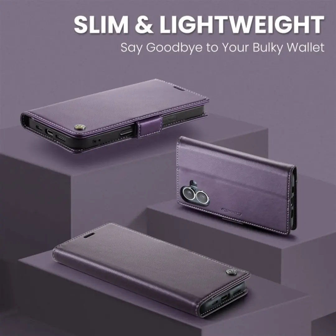 Caseme Wallet Case iPhone 17 - RFID Bescherming - Paars