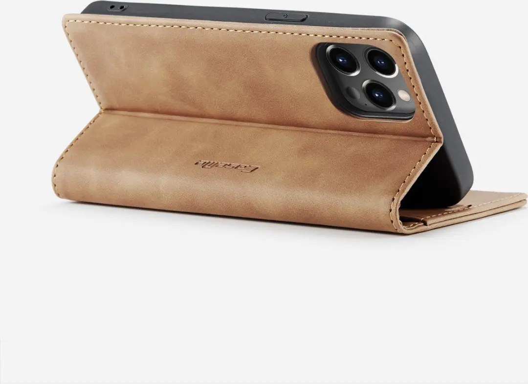 CaseMe iPhone 14 Pro Max Hoesje Lichtbruin - 3 Pasjes - afbeelding 6 van 6