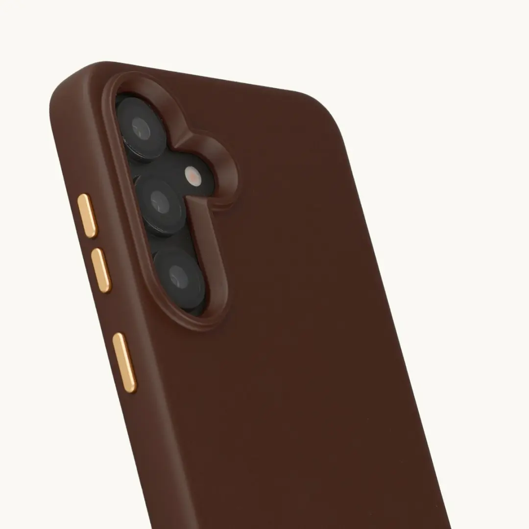 Selencia Hoesje SH00098093 - MagSafe voor Samsung Galaxy A35/A55 - Choco Brown