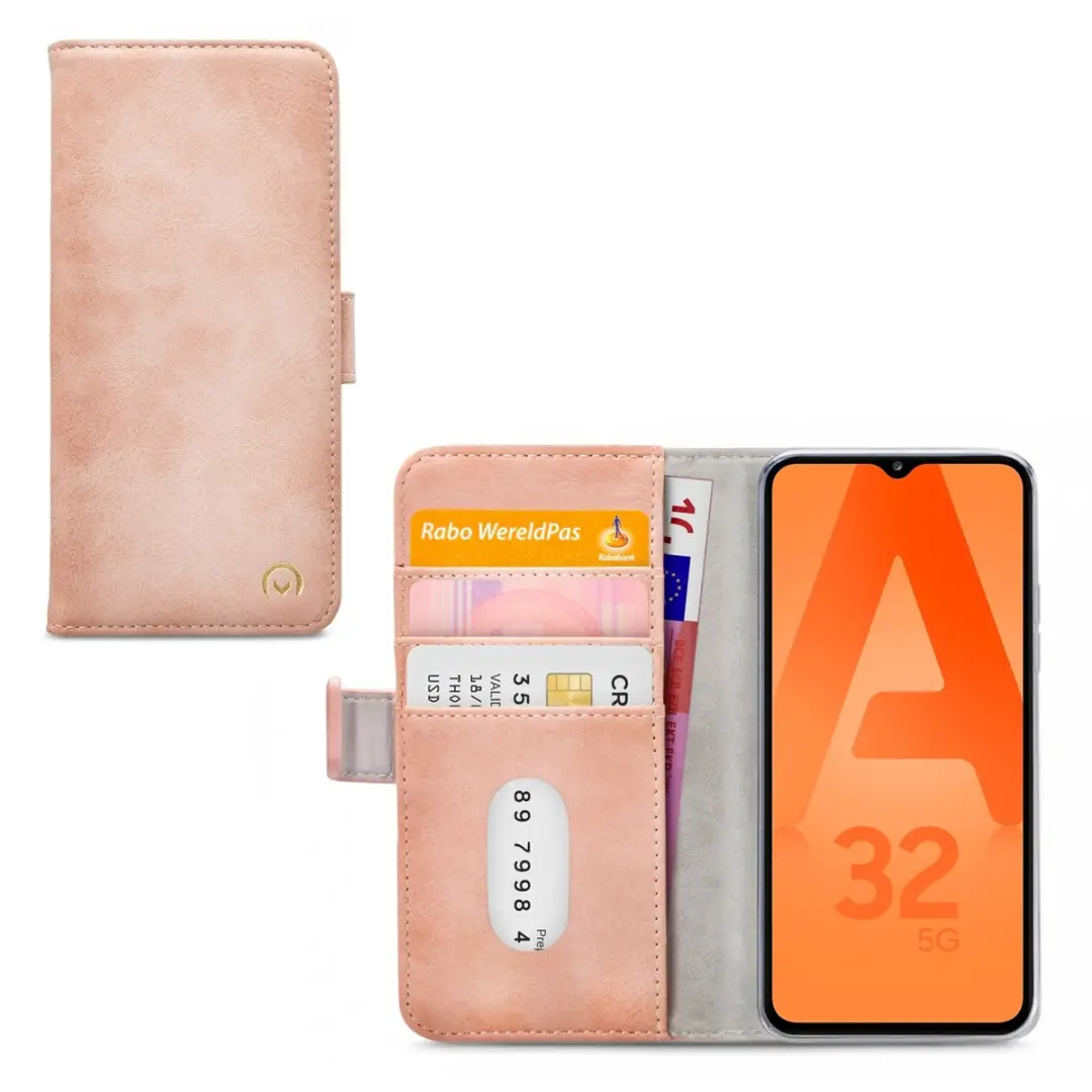 Mobilize Bookcase Hoesje Samsung Galaxy A32 5G - Roze - Kunstleer - 4 Pasjes