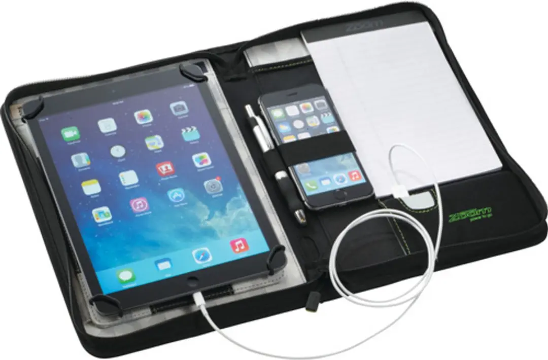 Zoom Padfolio - Universele Tablethoes 10 Inch - Grijs/Zwart