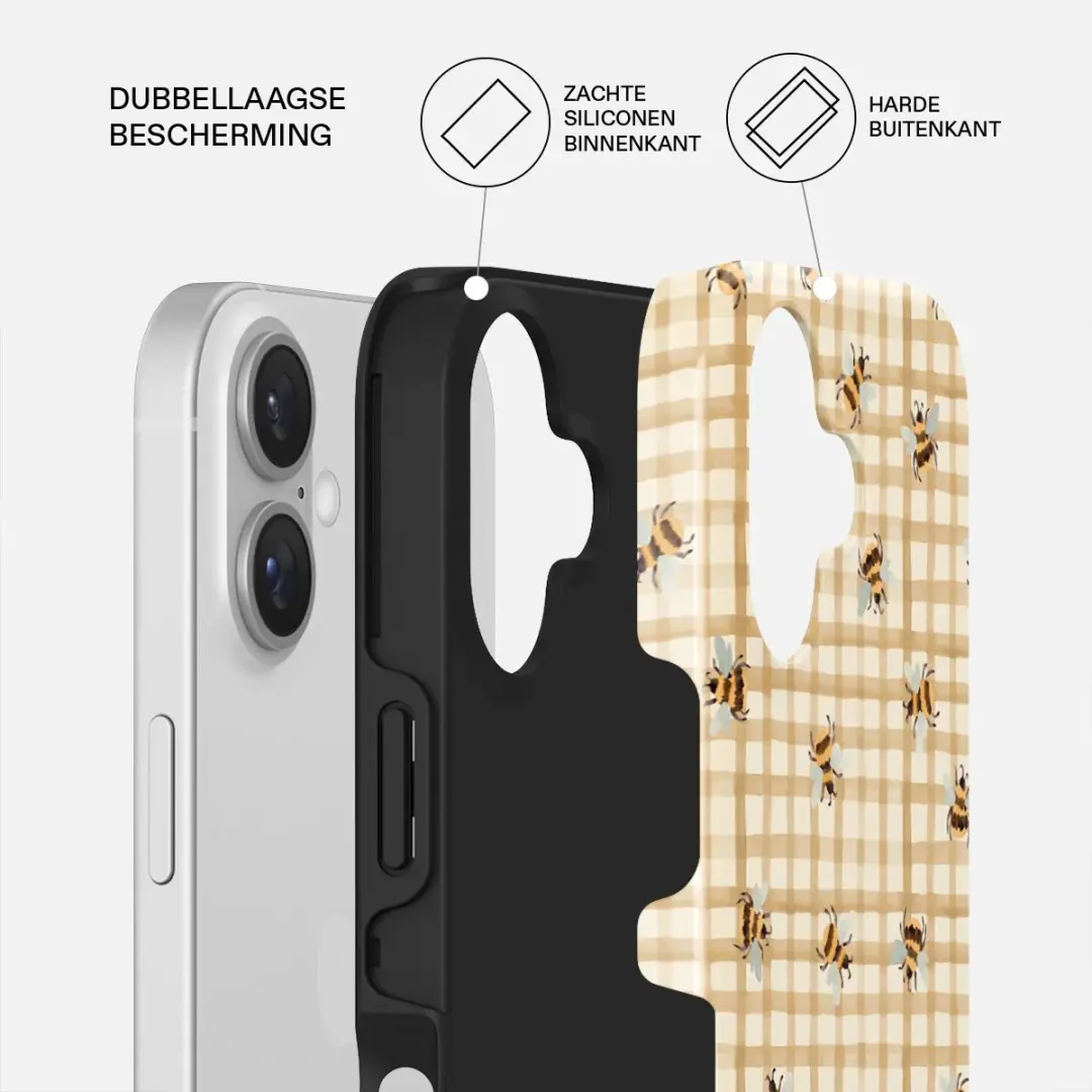 Burga Tough Backcover iPhone 17 - Honeycomb - Geel
