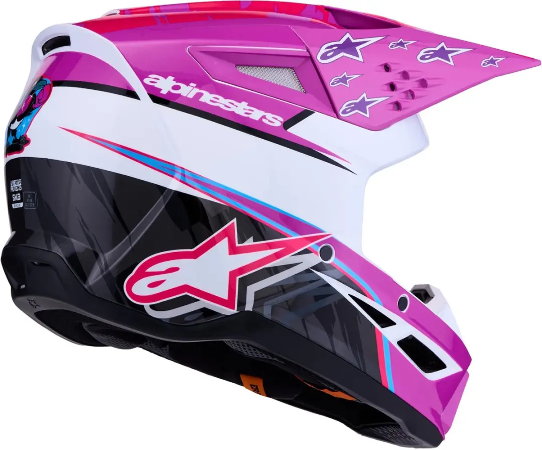 Alpinestars S-M3 Falcon Motocrosshelm - S - Paars/wit