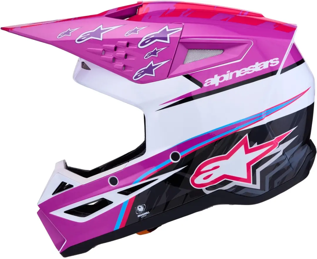 Alpinestars S-M3 Falcon Motocrosshelm - S - Paars/wit