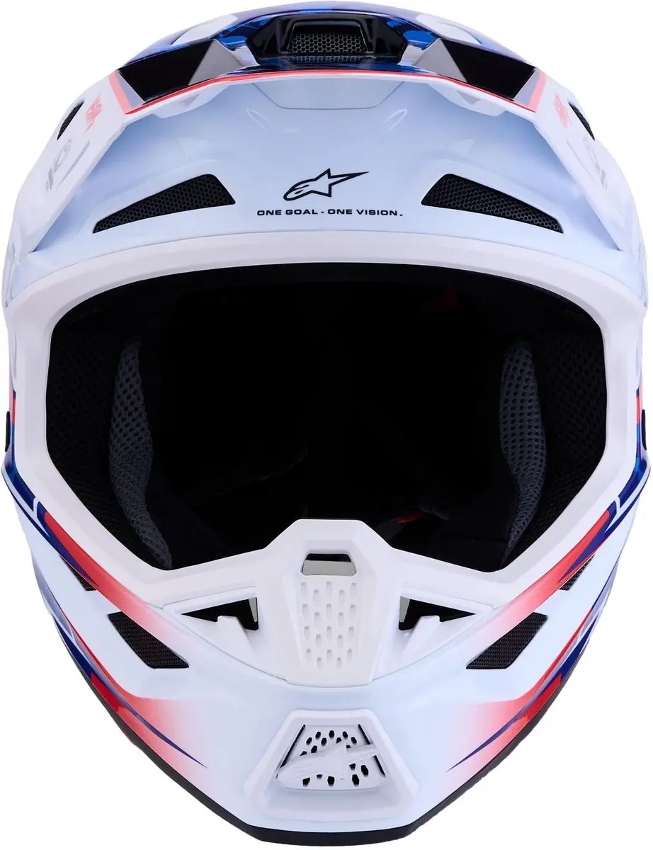 Alpinestars S-M7 Blaster Motocrosshelm L - Wit/Blauw/Rood - afbeelding 6 van 6