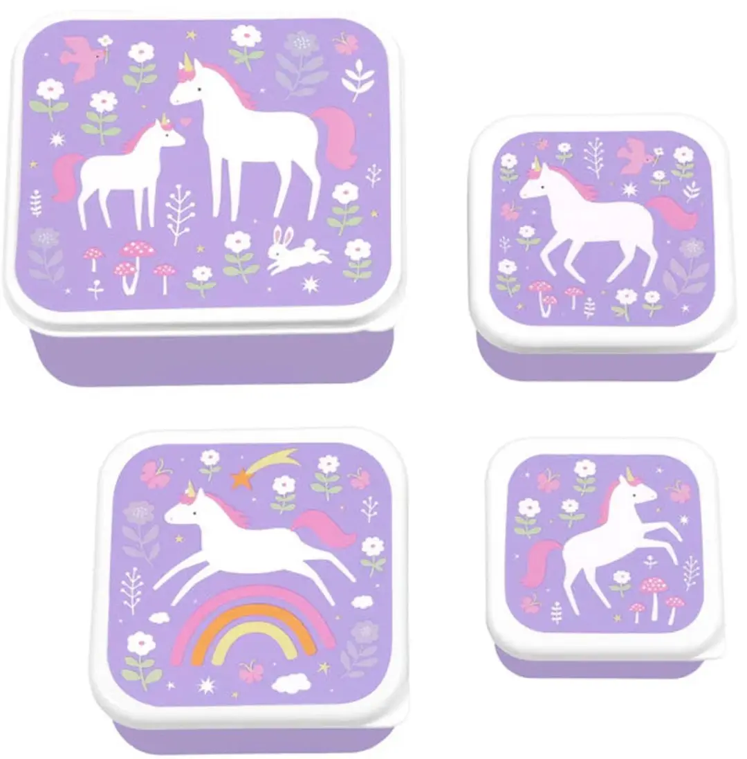 A Little Lovely Company Back to School Set - Unicorn Dreams - Paars