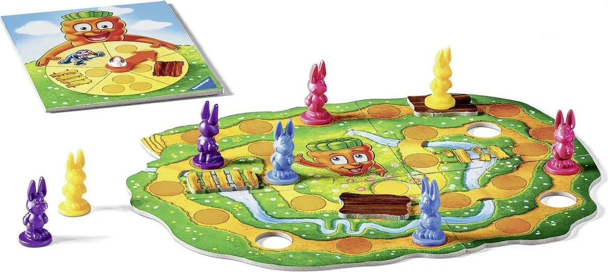 Ravensburger Bunny Hop Konijnenrace Pocketspel - 2-4 Spelers