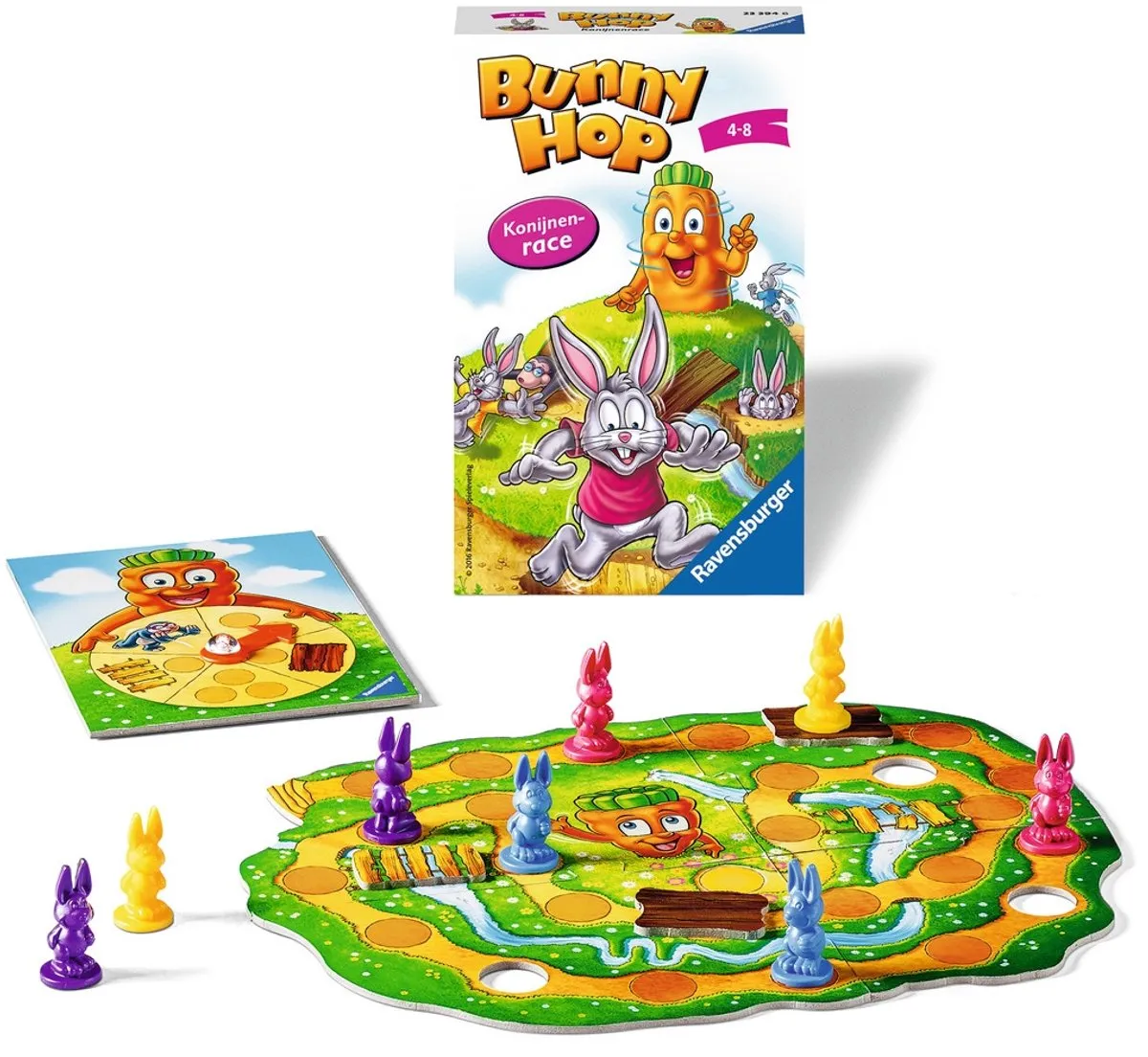 Ravensburger Bunny Hop Konijnenrace Pocketspel - 2-4 Spelers