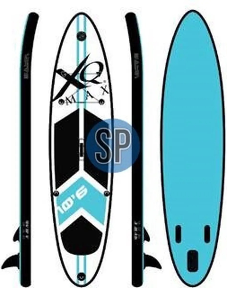 XQMax Sup Board Beginners 320cm - 6-delig - Blauw/Zwart