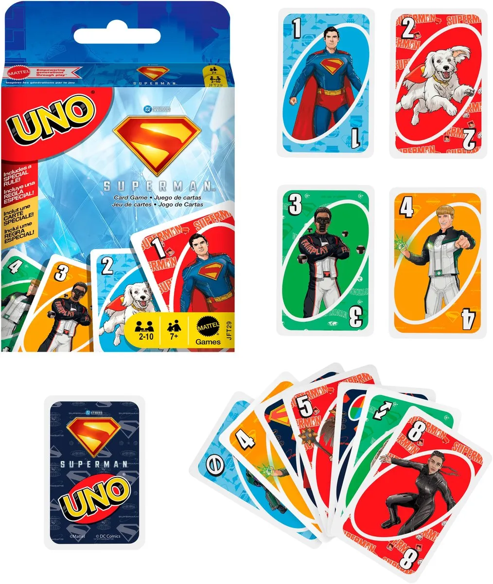 Mattel UNO Superman Kaartspel - 10 Spelers