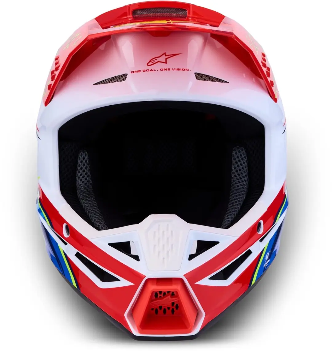 Alpinestars S-M3 Falcon Jeugd Motocrosshelm M - Rood/Wit/Blauw
