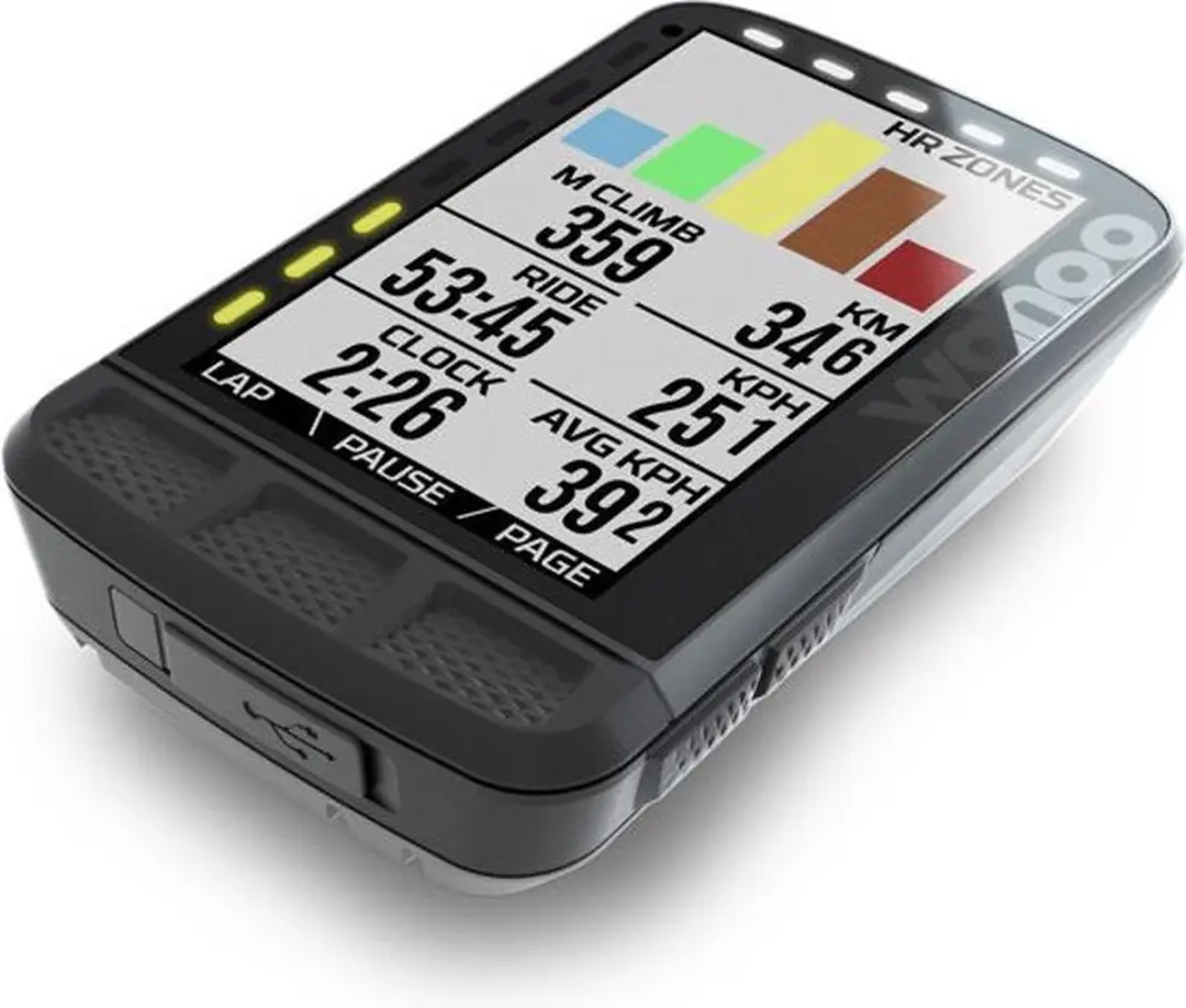 Wahoo ELEMNT ROAM Bundel Fietscomputer WAH-WFCC4B2 - TICKR Stealth & Vermogenssensor - Zwart