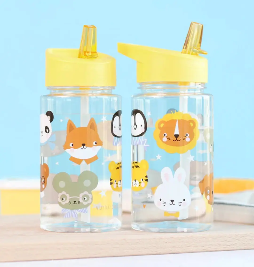 A Little Lovely Company Back to School Set - Drinkfles & Snackdozen - Geel
