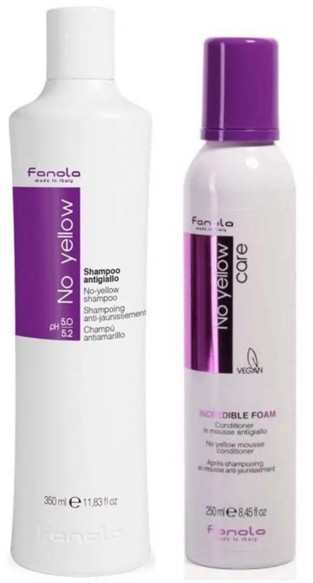 Fanola No Yellow Shampoo & Foam Set 600ml