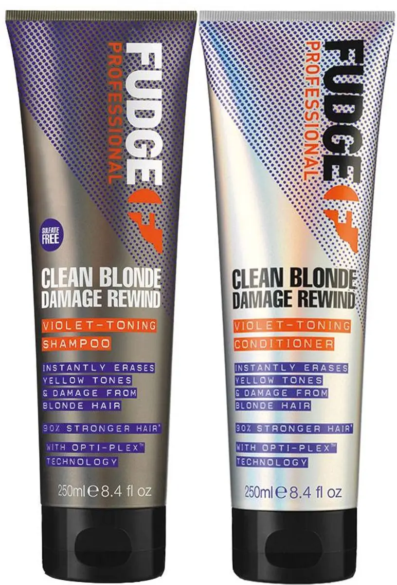 Fudge Clean Blonde Damage Rewind Violet Duo Pack 500ml