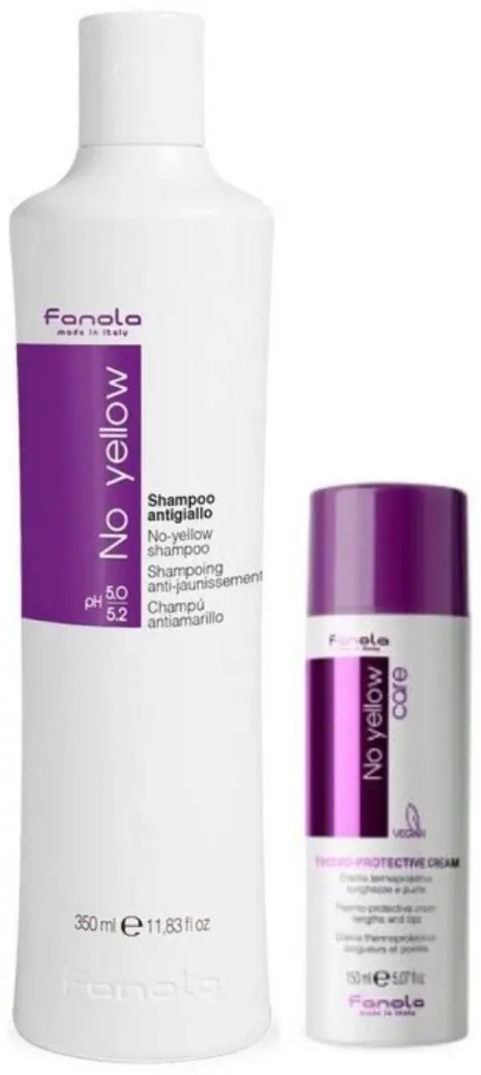 Fanola No Yellow Shampoo & Thermo Set 500ml