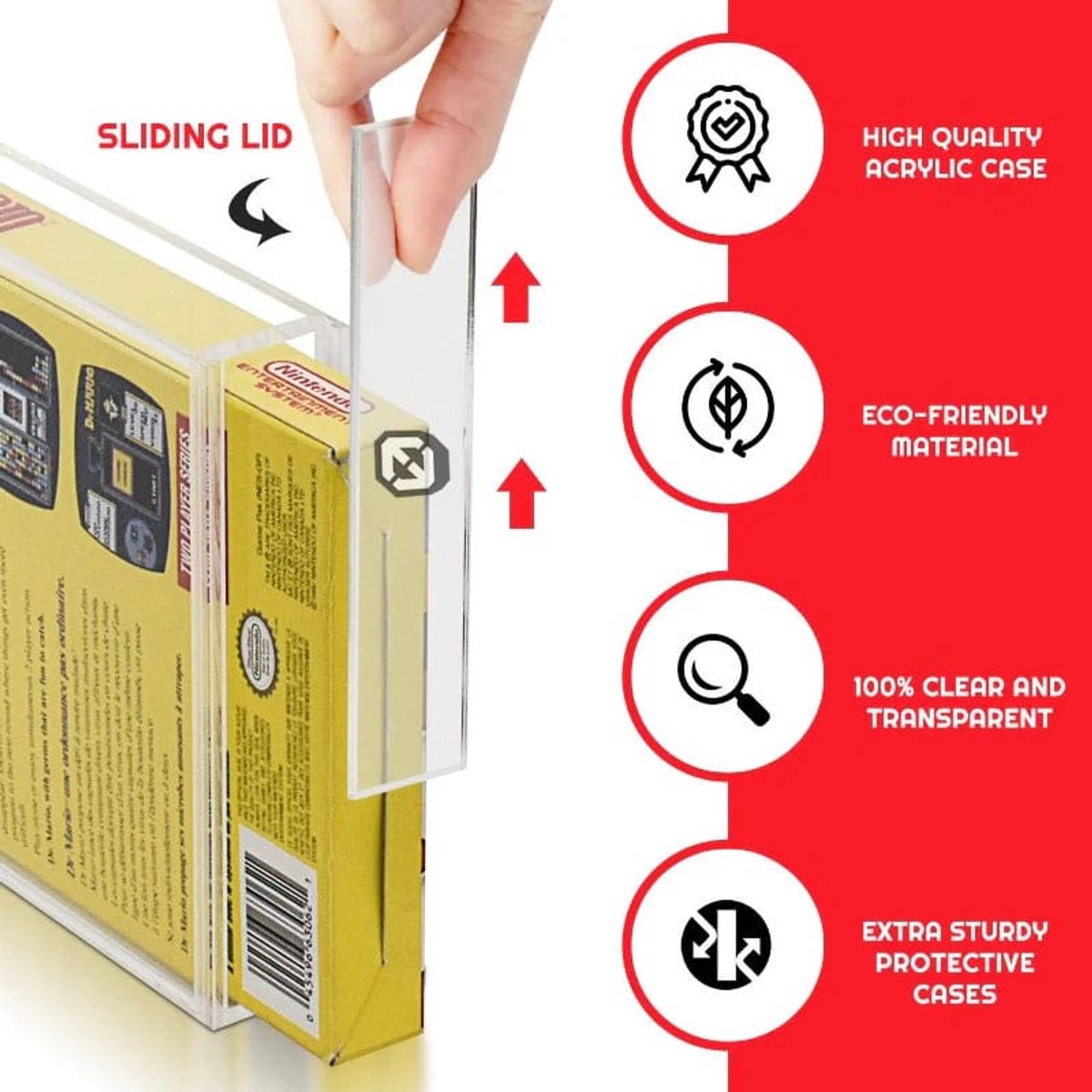 NES Acrylic Case 2-Pack - Game box beschermer van 4mm dik acryl