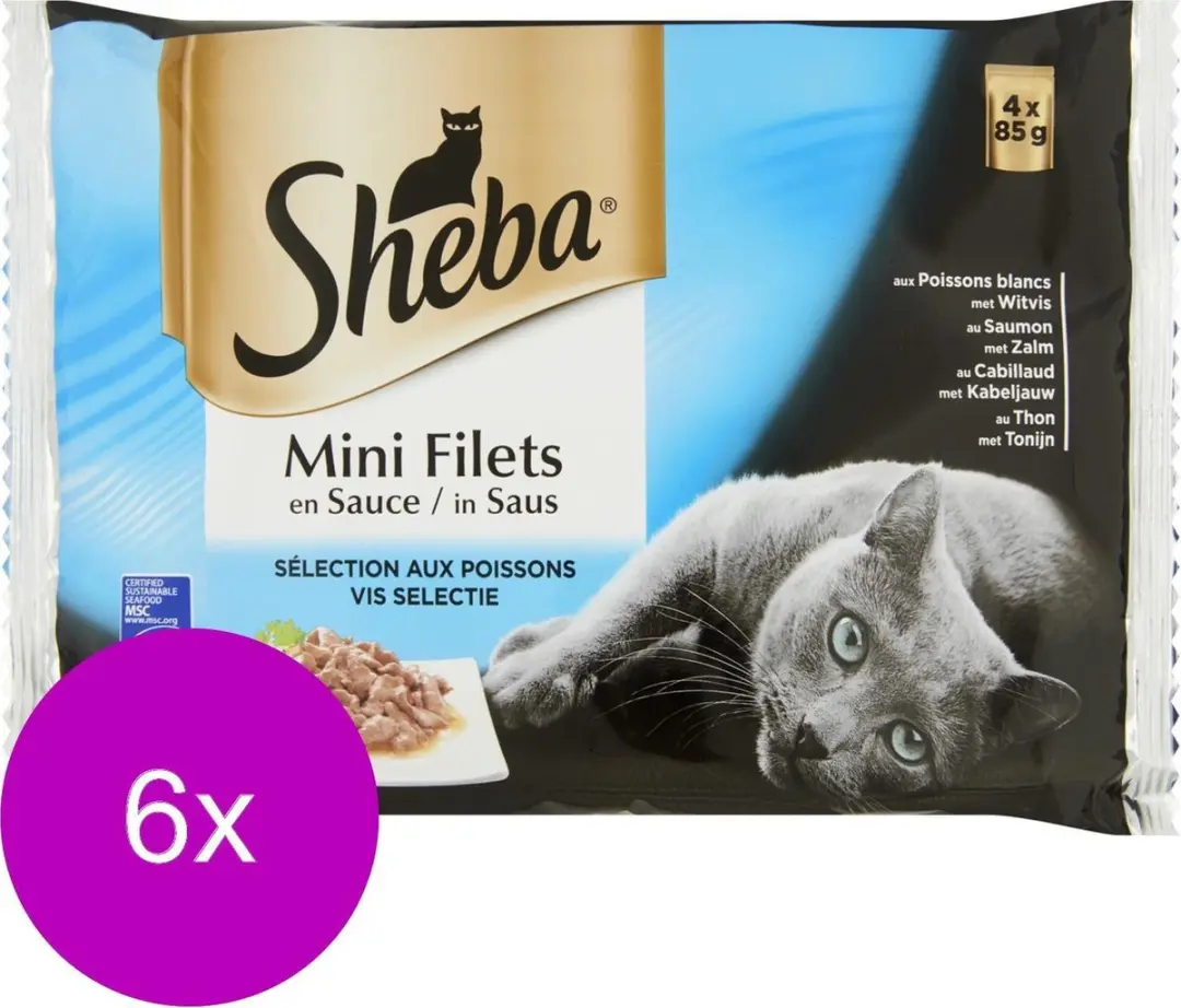 Sheba Mp Delice Kattenvoer - 20 Stuks (6x85g) Vis