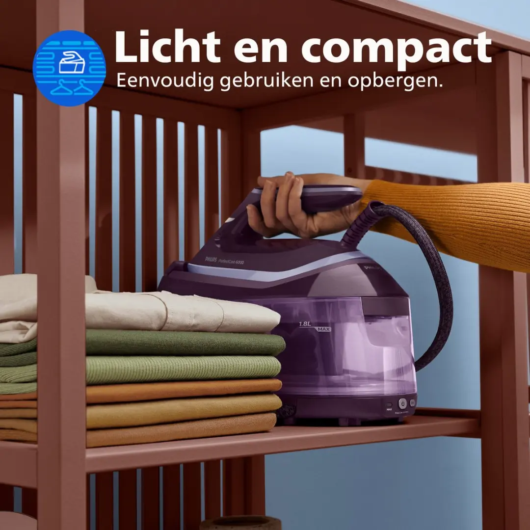 Philips PerfectCare 6000 PSG6023/30 Stoomgenerator - 2400W - 1.8L - Violet - afbeelding 6 van 6