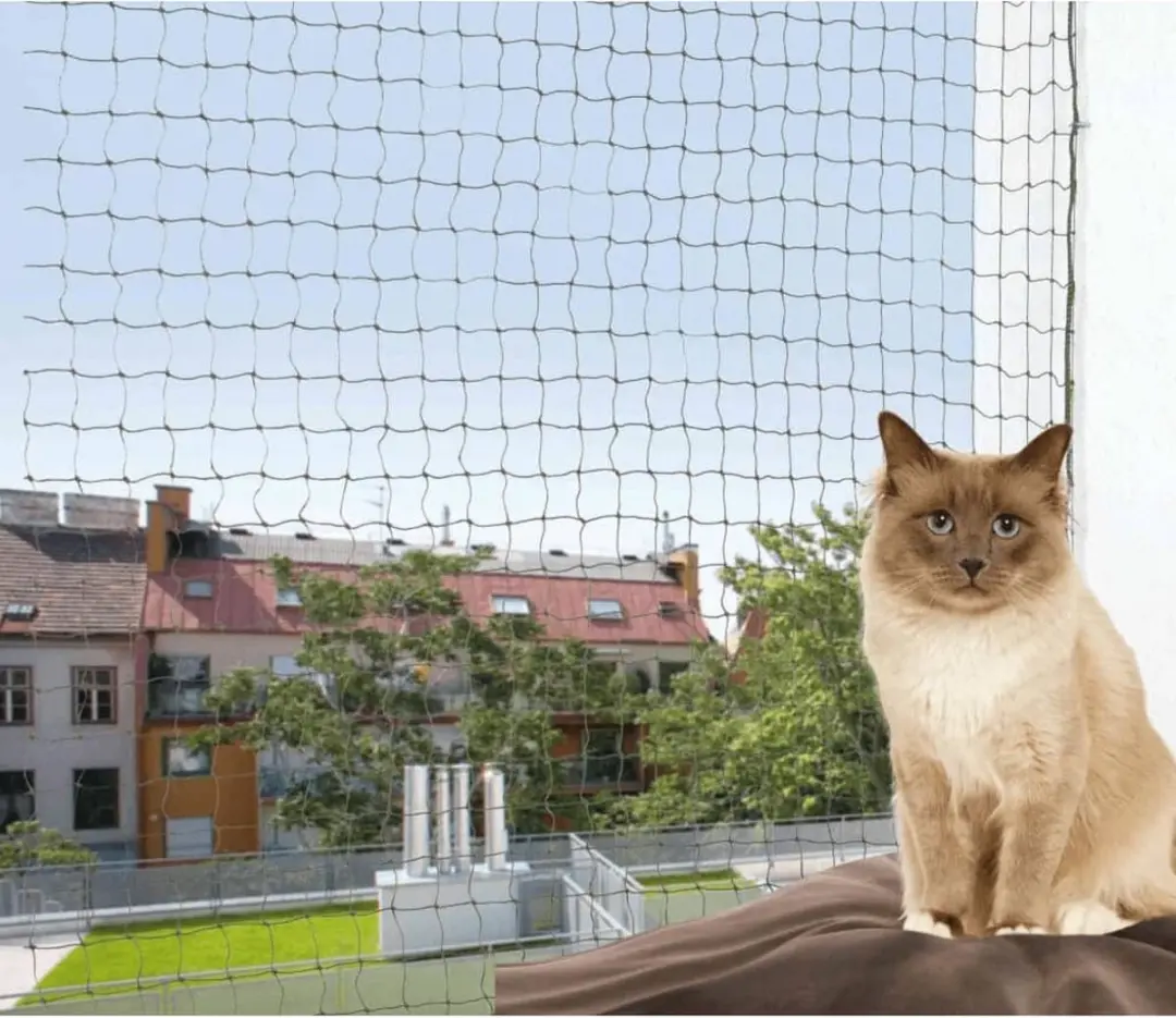 Trixie Net voor Balkon Reinforced Olijfgroen 6x3m