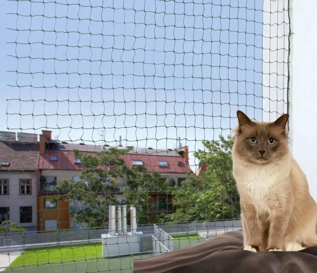 Trixie Net voor Balkon Reinforced Olijfgroen 6x3m
