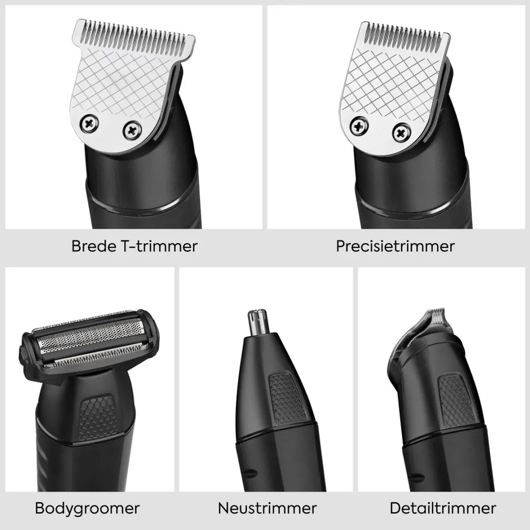 Babyliss Black Lithium MT814E Multigroomer - 11-in-1 - 6 Opzetkammen - 0.4-10mm