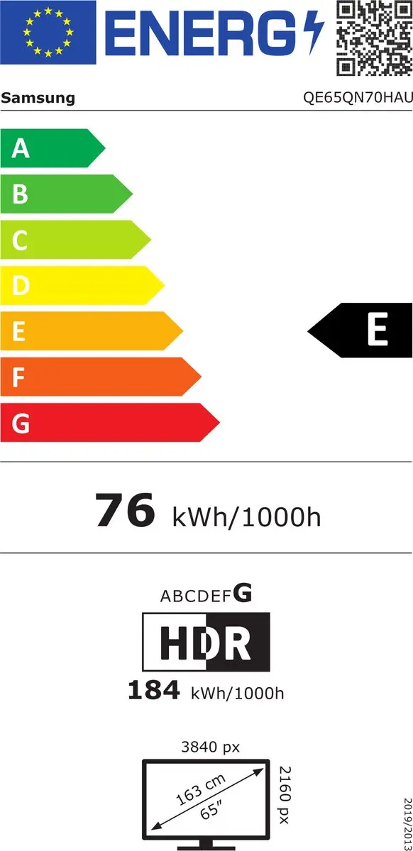 Samsung QE65QN70H Neo QLED 65 inch Smart TV - Zwart