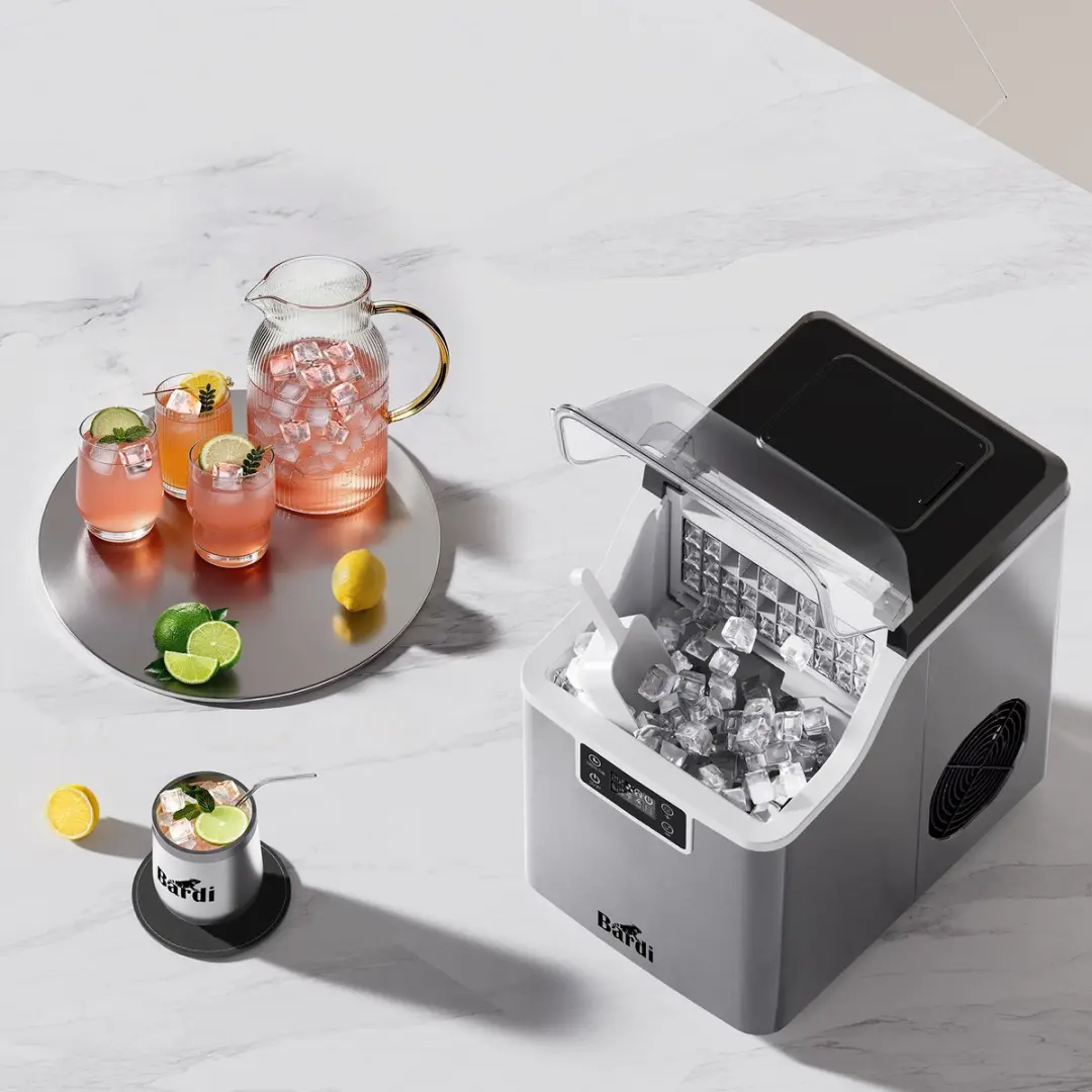 Bardi 3,2L Deluxe IJsblokjesmachine - 20Kg/24u - Zwart