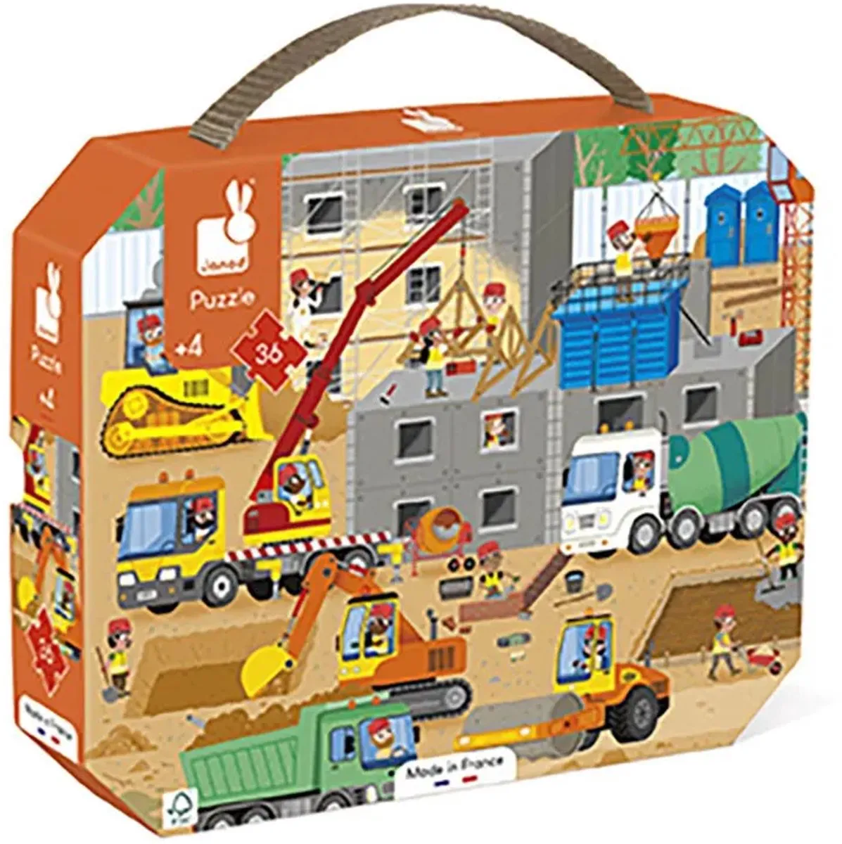 Janod Puzzel Op De Bouwplaats 36 Stuks - 5+ Jaar - afbeelding 6 van 6