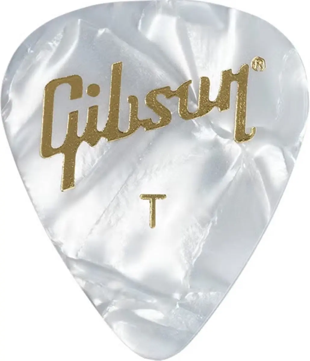 Dunlop Gibson Pearloid Plectrum - 12 Stuks - Wit