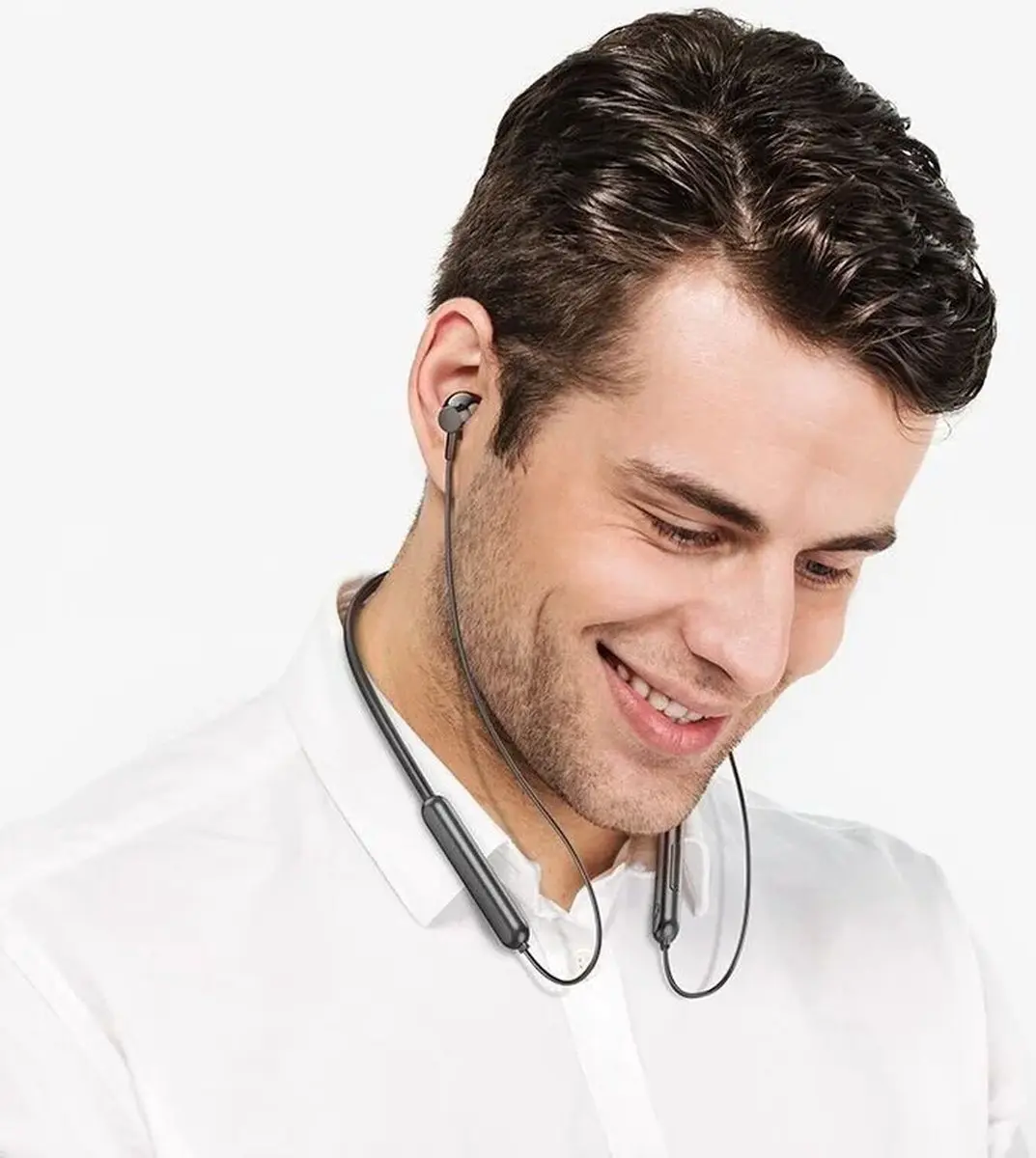 Hoco ES67 Bluetooth Oordopjes Nekband - Zwart
