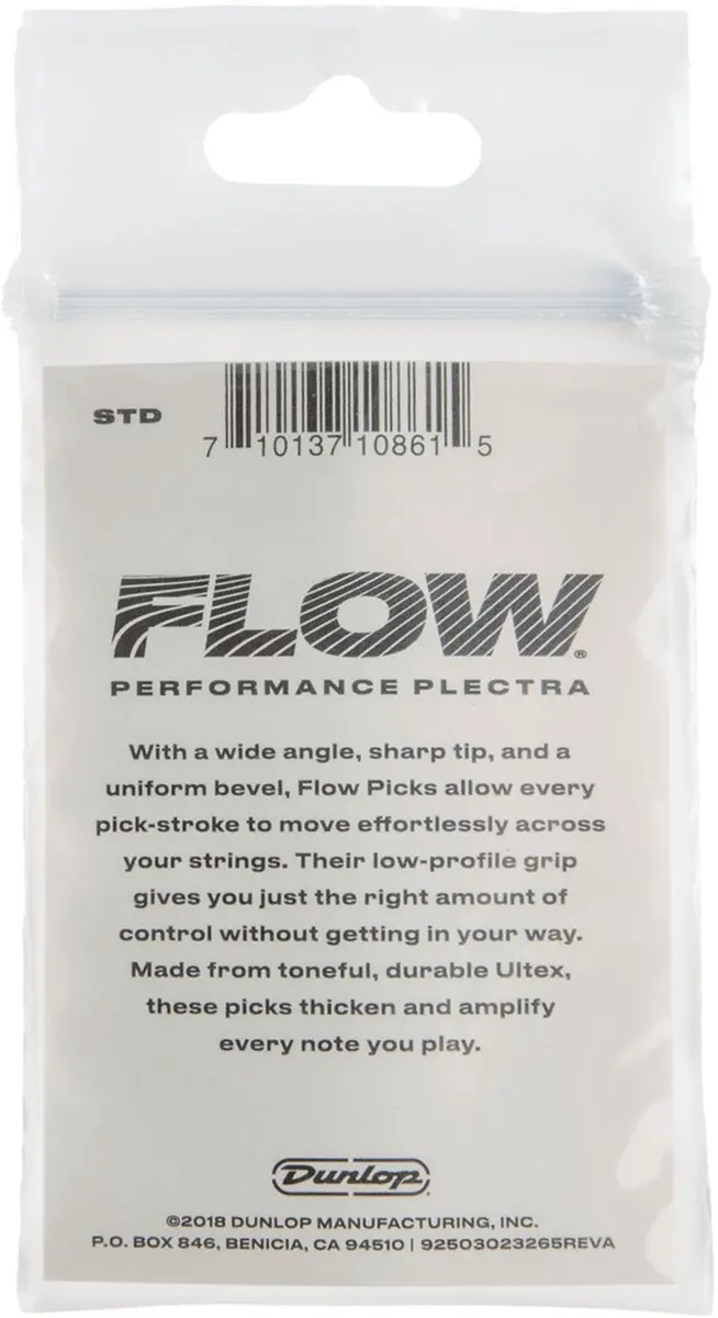 Dunlop Flow 1.00 Plectrum - 6 Stuks Bruin