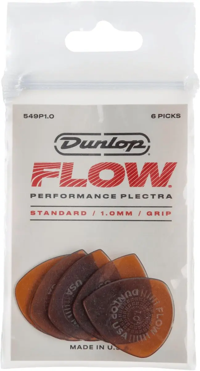 Dunlop Flow 1.00 Plectrum - 6 Stuks Bruin