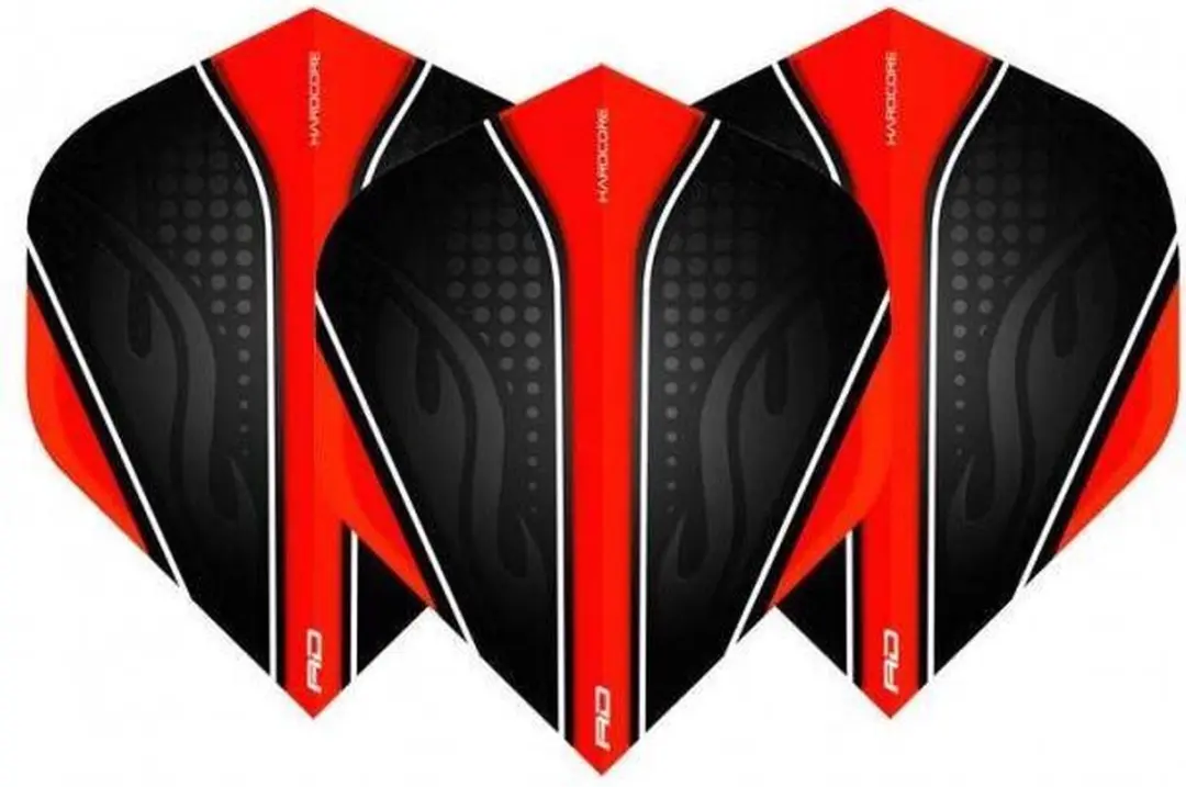 Red Dragon Hardcore Radical Red Dart Flights TF6407 - 3 Stuks