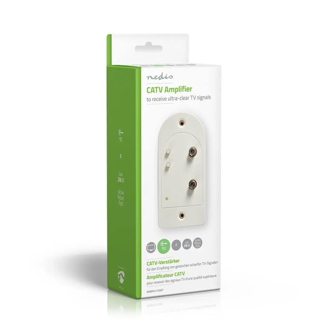Nedis SAMP41112WT Antenneversterker 28dB - 1 Uitgang - Wit