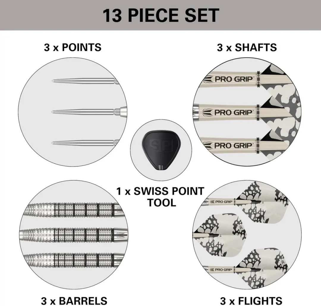 Target Darts EXO Edition Barrel 02 - 3 Stuks - Swiss Point Technologie