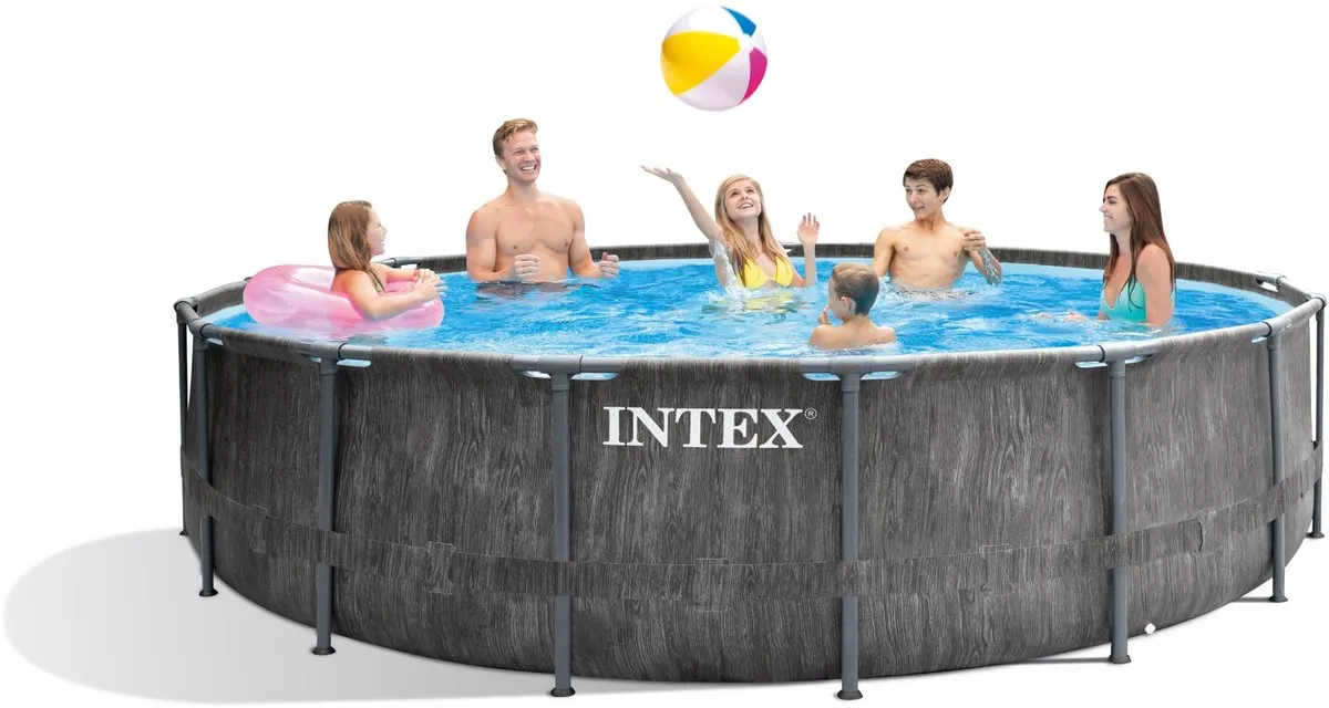Intex Prism Frame Zwembadset 457x122cm - 16.81m³ - Grey - afbeelding 6 van 6