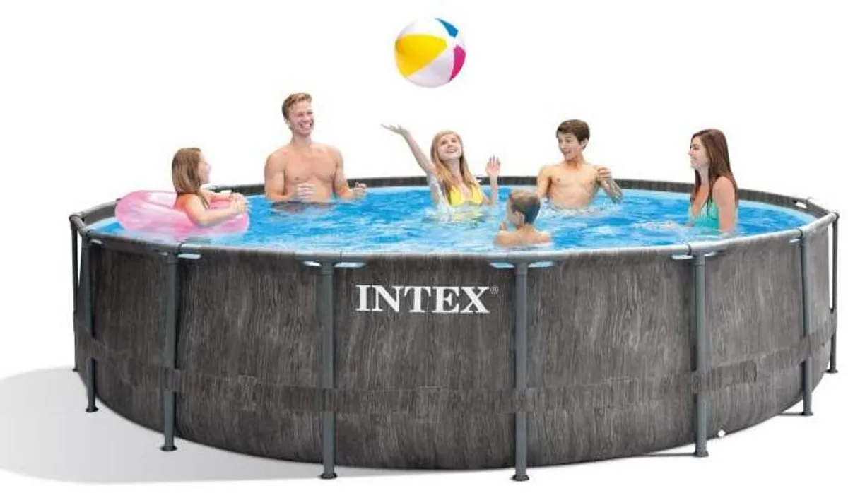 Intex Prism Frame Zwembadset 457x122cm - 16.81m³ - Grey - afbeelding 5 van 6